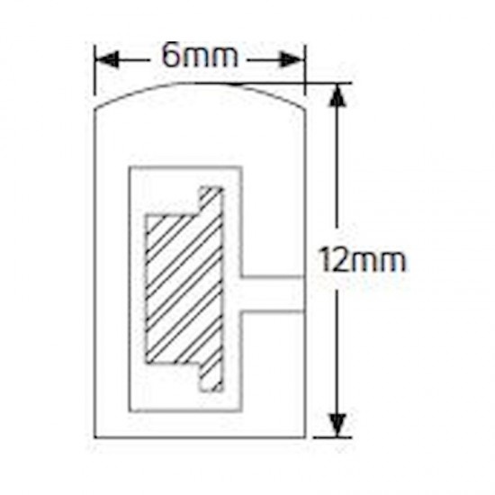 Ταινία LED Neon 14.4W 24V 4000K 1400lm IP67 6X12mm - LN14461240