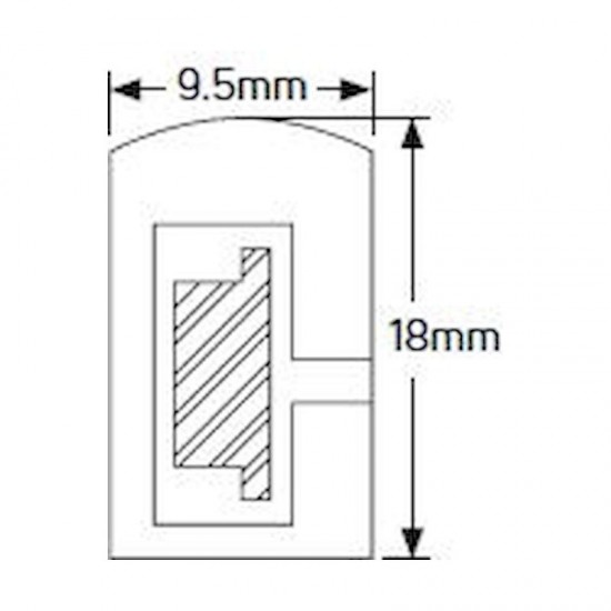 Ταινία LED Neon 14.4W 24V 3000K 1400lm IP67 9.5x18mm - LN144951830