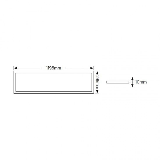 LED Panel Slim 120x30 40W 6000K 3600lm - LP120-30D5