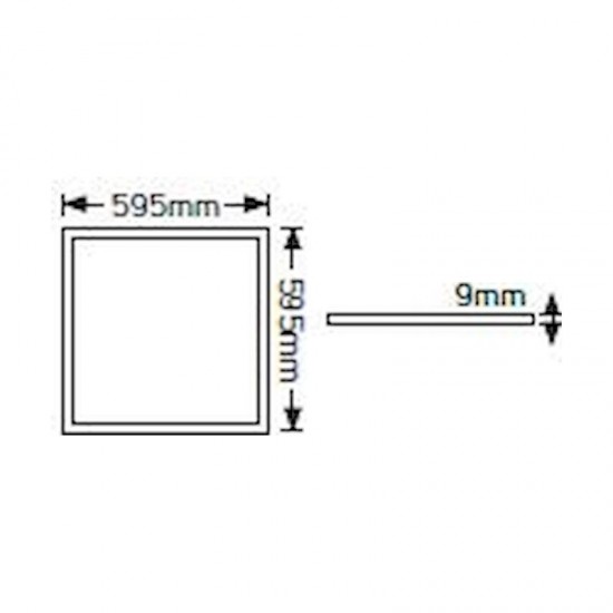 LED Panel Slim 60x60 40W 6500K 3600lm UGR<19 - LP40D5.UGR