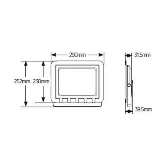 Προβολέας LED 100W 4000K 8500lm IP65 μαύρος - LPRM100C3