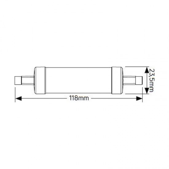 Λάμπα LED R7s 9W 6500K 900lm 118mm - LR7-118DS