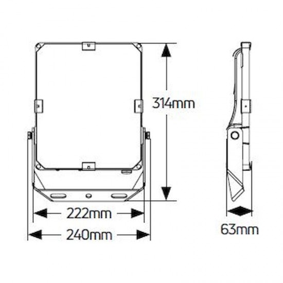 LED Προβολέας Himor 50W 3000K 6250lm IP66 - LSP.F15.006.30