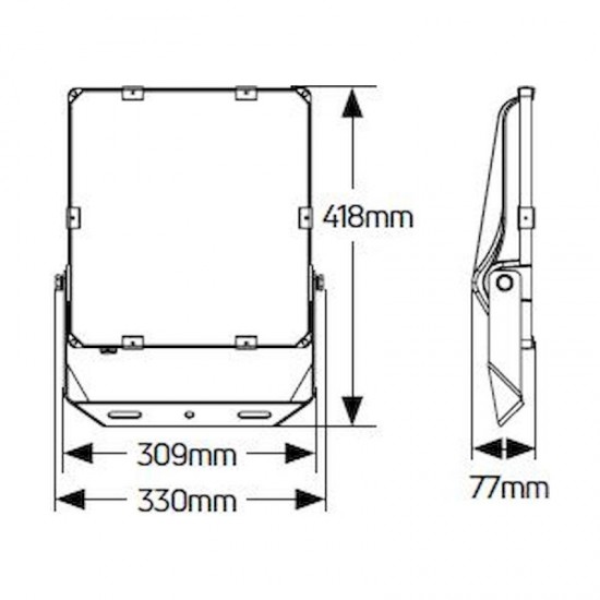 LED Προβολέας Himor 100W 4000K 12500lm IP66 - LSP.F15.012.40