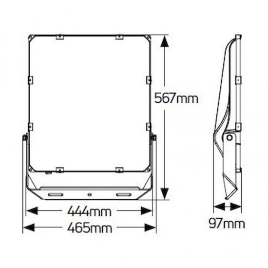 LED Προβολέας Himor 300W 3000K 37500lm IP66 - LSP.F15.038.30