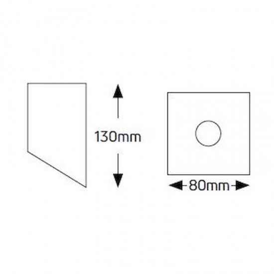 Επίτοιχο spot τετράγωνο S80 GU10 λευκό - SPS80130W