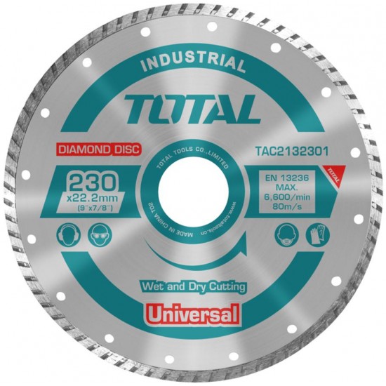 TOTAL ΔΙΑΜΑΝΤΟΔΙΣΚΟΣ UNIVERSAL TURBO 230 Χ 22.2mm (TAC2132301)