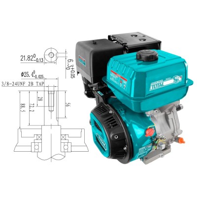 TOTAL ΕΠΑΓΓ. ΚΙΝΗΤΗΡΑΣ ΒΕΝΖ. 389cc - 13HP ΣΦΗΝΑ (TGEN1881)