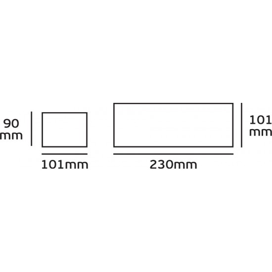 Led Φωτιστικό Πλαστικό Τοίχου IP65 12w 4000K 230mm Γκρί Χρώμα VK/02070/G/C