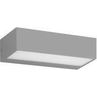 Led Φωτιστικό Πλαστικό Τοίχου IP65 12w 4000K 230mm Γκρί Χρώμα VK/02070/G/C