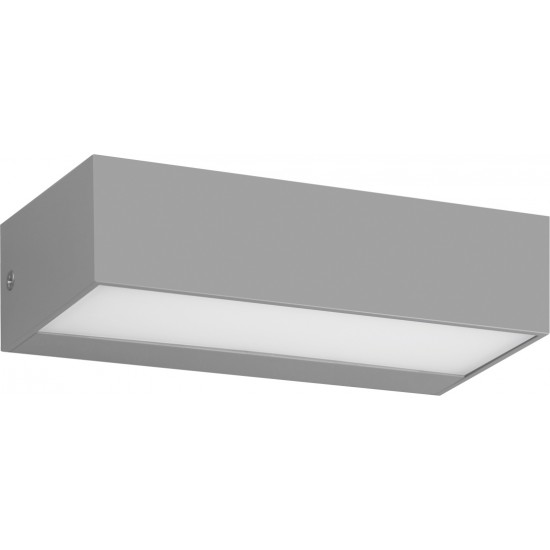 Led Φωτιστικό Πλαστικό Τοίχου IP65 12w 4000K 230mm Γκρί Χρώμα VK/02070/G/C