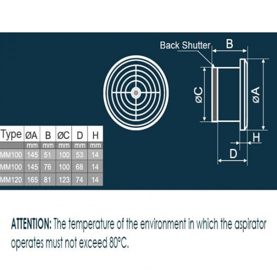 ΕΞΑΕΡΙΣΤΗΡΑΣ MM 100/110 ΧΡΩΜΙΟ 0323 MMOTORS