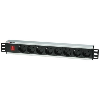 Πολύπριζο ρεύματος 1.5U rackmount 19", 8 θέσεων σούκο με διακόπτη, χωρίς προστασία υπέρτασης INT 207157