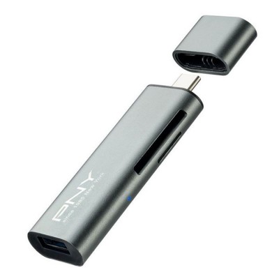 USB-C card reader για κάρτες MicroSD & SD, με υποδοχή USB A 